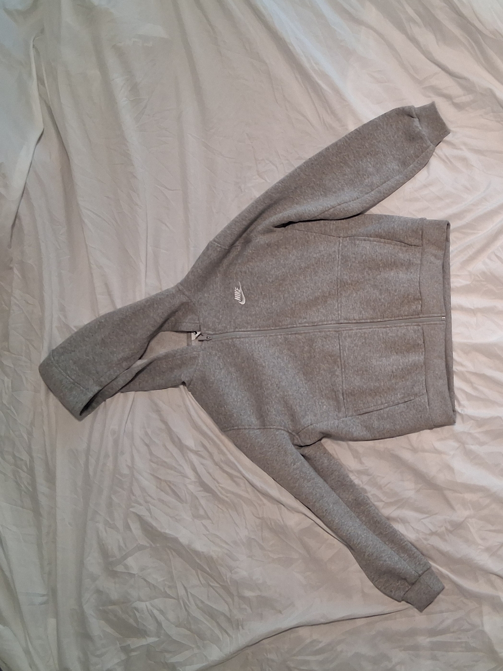 Nike Grey Full-Zip Hoodie Sweater